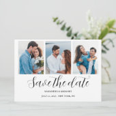 写真コラージュ ウェディング フラット セーブ・ザ・デート カード (スタンド正面)