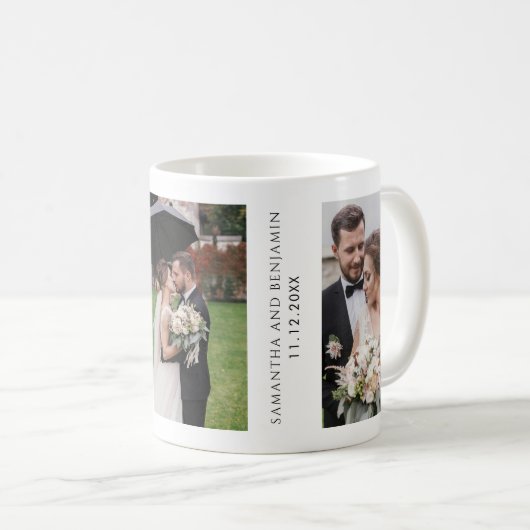 写真コラージュ ウェディング ブライズメイド お礼 コーヒーマグカップ (正面右)