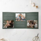 写真コラージュ オーダーメイド 年賀状ニュースレター 三つ折りクリスマスカード (内部)