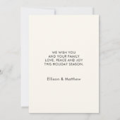 写真コラージュ クリスマス ファミリー ホリデー カード (裏面)