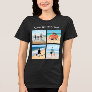 写真コラージュ パーソナライズテキスト アップロード トライブレンドTシャツ