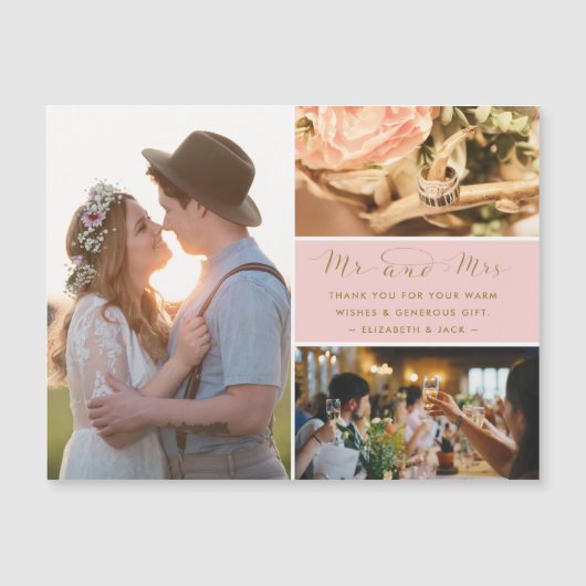 写真コラージュ・ピンクさん結婚ありがとう (正面)