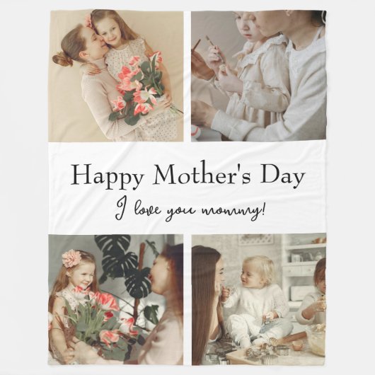 写真コラージュ&メッセージ – ギフパーソナライズされたト | フリースブランケット (正面)