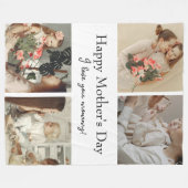 写真コラージュ&メッセージ – ギフパーソナライズされたト | フリースブランケット (正面(横))