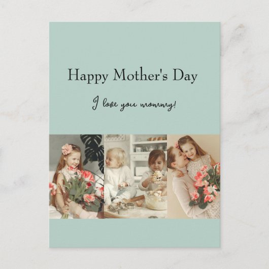 写真コラージュ&メッセージ – ギフパーソナライズされたト | ポストカード (正面)
