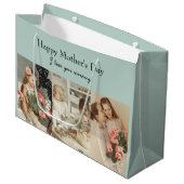 写真コラージュ&メッセージ – ギフパーソナライズされたト | ラージペーパーバッグ (正面アングル)