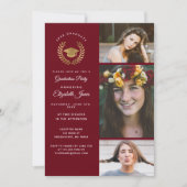 写真コラージュ 卒業招待状 招待状 (正面)