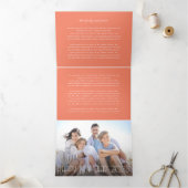 写真コラージュ 年末年始の休み 三つ折りクリスマスカード (内部)