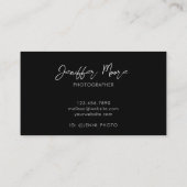 写真コラージュ&書道モノグラム写真 名刺 (裏面)