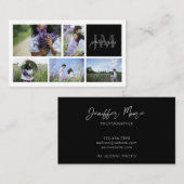 写真コラージュ&書道モノグラム写真 名刺 (正面/裏面)
