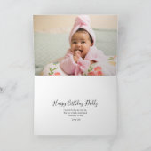 写真コラージュ 現代のパパの誕生日カード カード (内部)