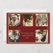 写真コラージュ 逆さまのクリスマス Xmas ホリデー シーズンカード (正面)