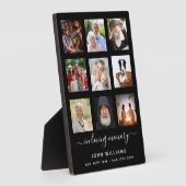 写真コラージュ 黒 記念 追悼式 フォトプラーク (側面)