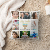 写真コラージュHanukkahファミリー クッション (ブランケット)