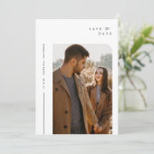写真コンテンポラリーのウェディングの日付を保存 招待状 (スタンド正面)