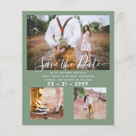 写真コンテンポラリーの救日付の婚約 チラシ