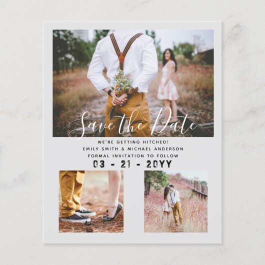 写真コンテンポラリーの救日付の婚約 チラシ (正面)