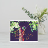 写真コンテンポラリーバラ金ゴールドはがき 箔シーズンポストカード (立ち正面)