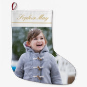 写真コンテンポラリーパーソナライズされたクリスマスストッキング ラージクリスマスストッキング (正面)