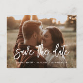 写真コンテンポラリーモダンの日付を保存 案内ポストカード (正面)