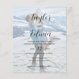 写真コンテンポラリー予算結婚式招待状