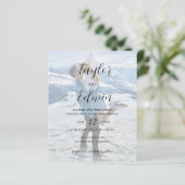 写真コンテンポラリー予算結婚式招待状 (スタンド正面)