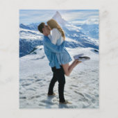 写真コンテンポラリー予算結婚式招待状 (裏面)