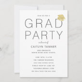 写真コンテンポラリー卒業党招待状 招待状 (正面)