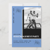 写真コンテンポラリー婚約クラシックインビタはっきりしたット 招待状 (正面)