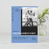 写真コンテンポラリー婚約クラシックインビタはっきりしたット 招待状 (スタンド正面)