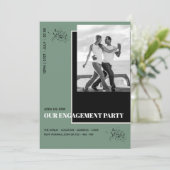 写真コンテンポラリー婚約クラシックインビタはっきりしたット 招待状 (スタンド正面)