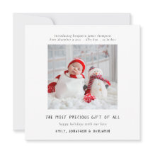 写真コンテンポラリー誕生生まれたばかりのクリスマスカード