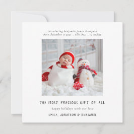 写真コンテンポラリー誕生生まれたばかりのクリスマスカード