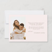 写真コンテンポラリー赤面結婚の感謝 サンキューカード (裏面)