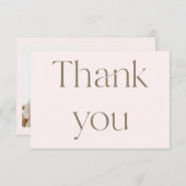 写真コンテンポラリー赤面結婚の感謝 サンキューカード (正面/裏面)