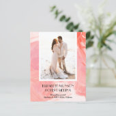 写真コーラル予算結婚式の日付を保存 (スタンド正面)