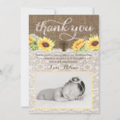 写真サンキューカードひまわり《キリスト教》洗礼式や命名式 サンキューカード (正面)