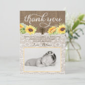 写真サンキューカードひまわり《キリスト教》洗礼式や命名式 サンキューカード (スタンド正面)