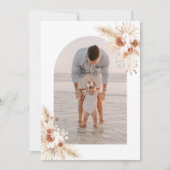 写真サンキューカード保保誕生日ありがとう 招待状 (正面)