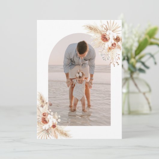 写真サンキューカード保保誕生日ありがとう 招待状 (スタンド正面)