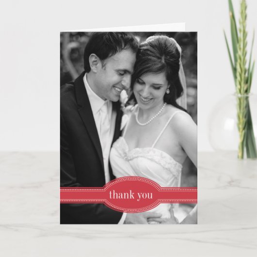 写真サンキューカード結婚for's, Red サンキューカード (正面)