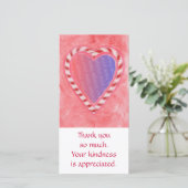 写真サンキューカード、クリスマスキャンディハートの追加 サンキューカード (スタンド正面)