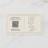 写真サンタロット写真家ソーシャルメディアQR 名刺 (裏面)