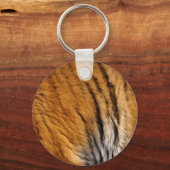 写真サンプルされたトラのストライプ大きな猫野生生物 キーホルダー (正面)