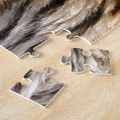 写真サンプルされたトラのストライプ大きな猫野生生物 ジグソーパズル (側面)