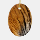 写真サンプルされたトラのストライプ大きな猫野生生物 セラミックオーナメント (正面)