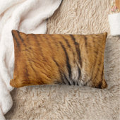 写真サンプルされたトラのストライプ大きな猫野生生物 ランバークッション (ブランケット)