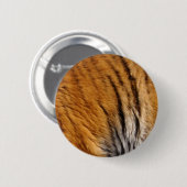 写真サンプルされたトラのストライプ大きな猫野生生物 缶バッジ (正面&裏面)