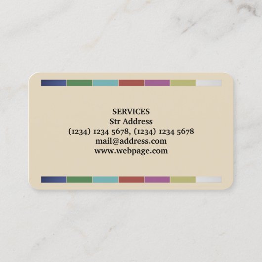 写真サービス 名刺 (裏面)