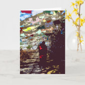 写真シリーズ:僧 カード (黄色い花)